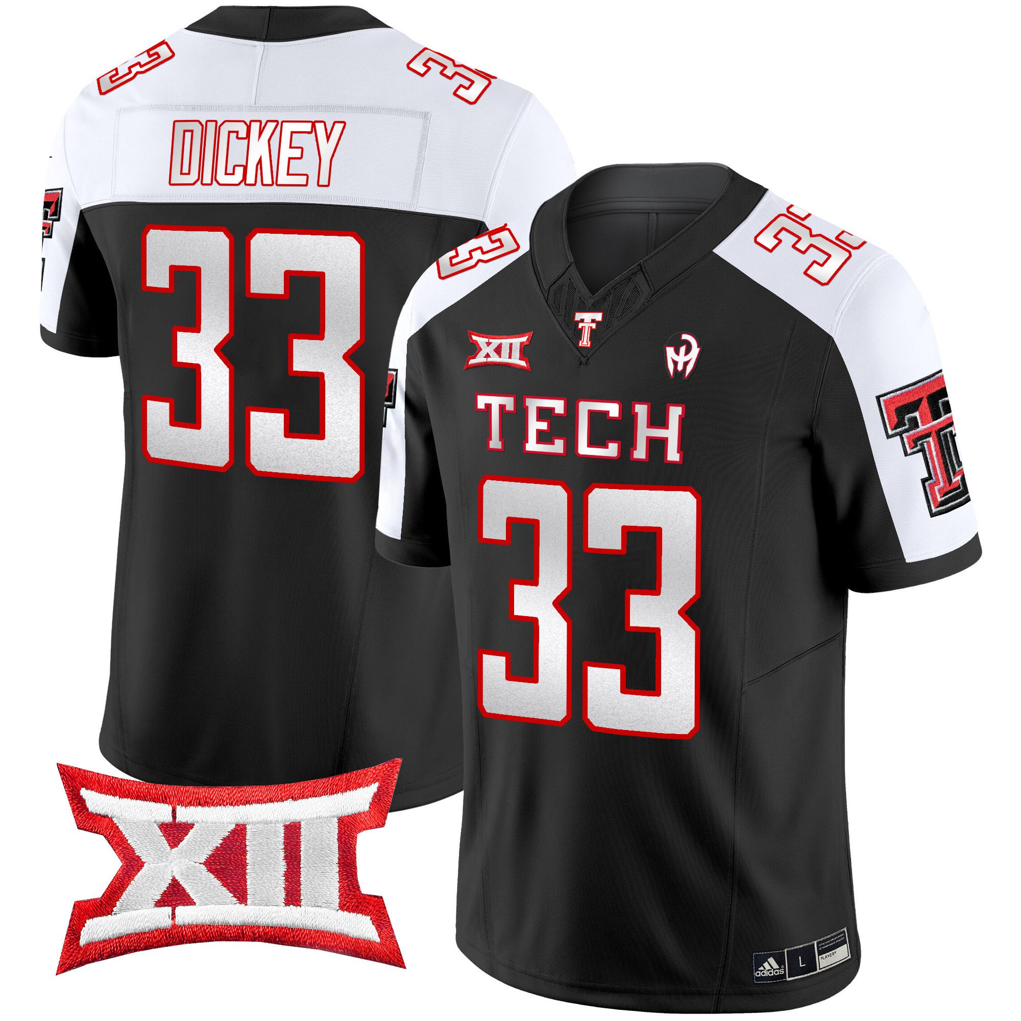 Men Texas Tech Red Raiders 33 Dickey Black 2024 Patrick Mahomes Symbol Vapor Limited NCAA Jersey